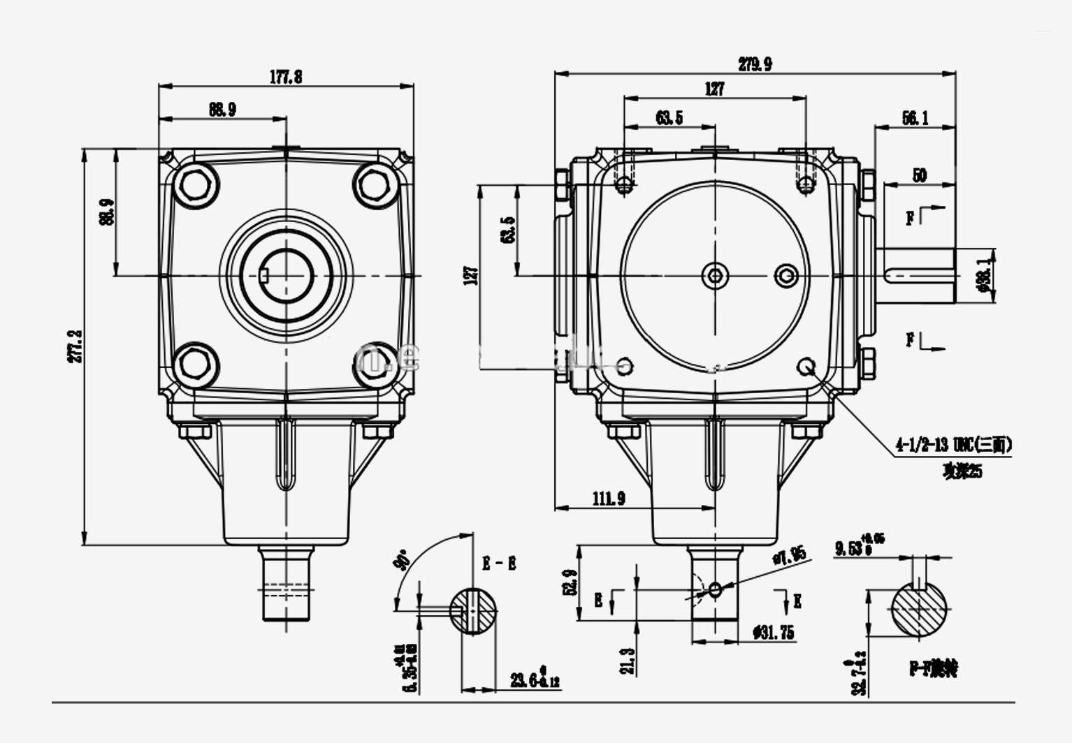 agricultural ratio rotary tiller gearbox