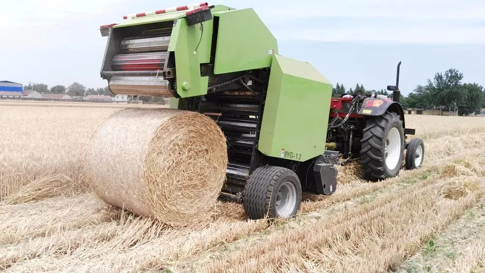 Large Round Baler Working