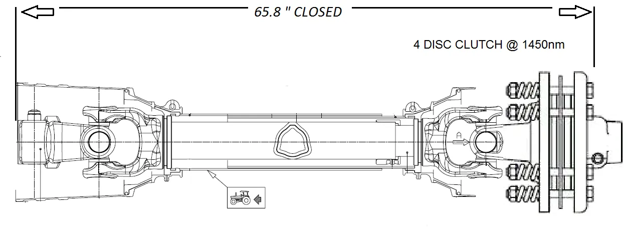 PTO Shaft for Bush Hog Rotary Mowers