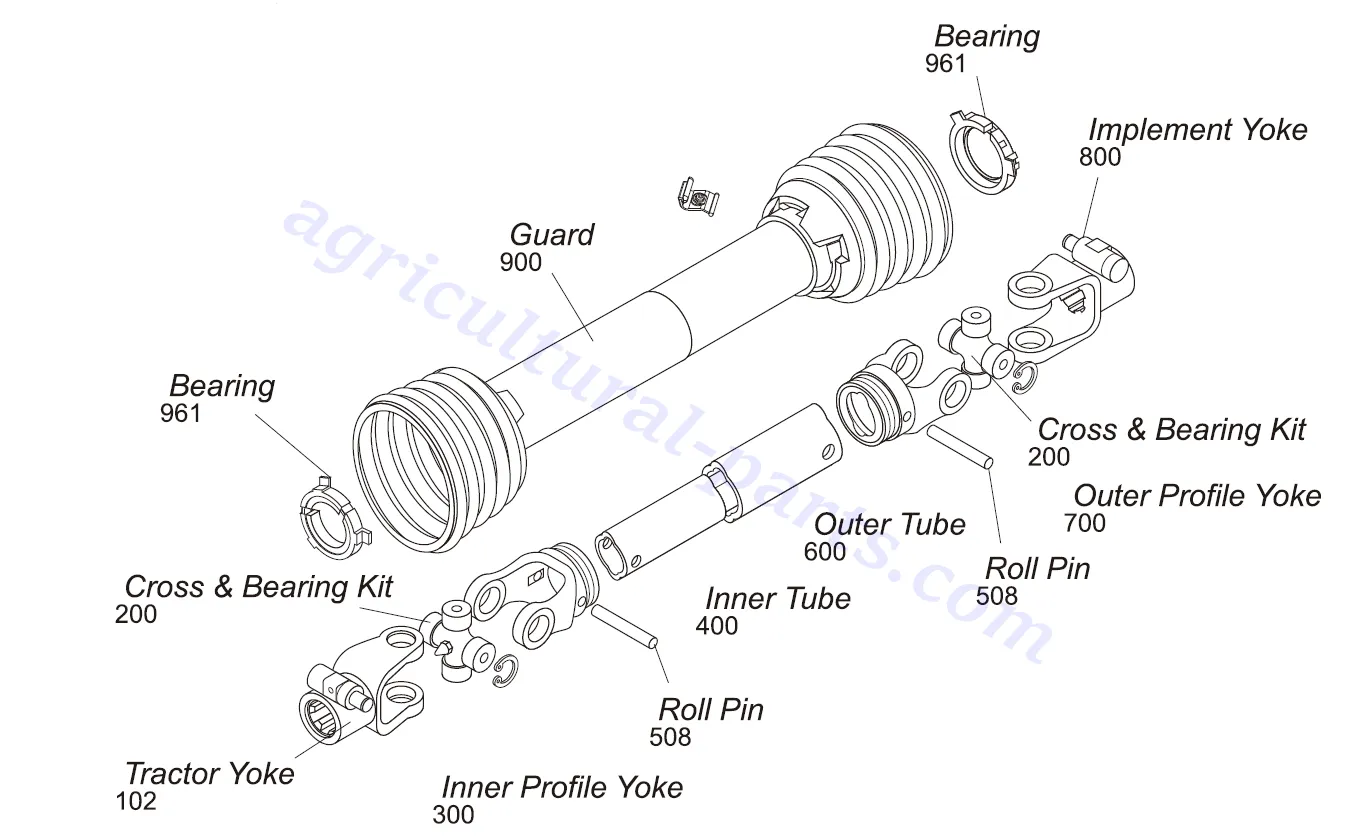 Walterscheid W 2300 PTO Drive Shaft Parts