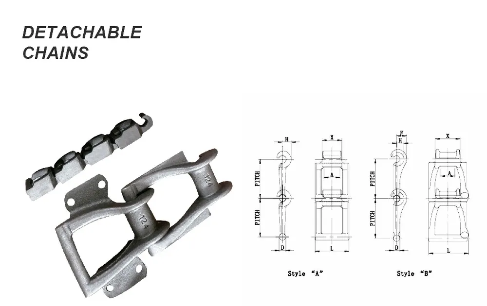 Cast Detachable Chain Dimensions