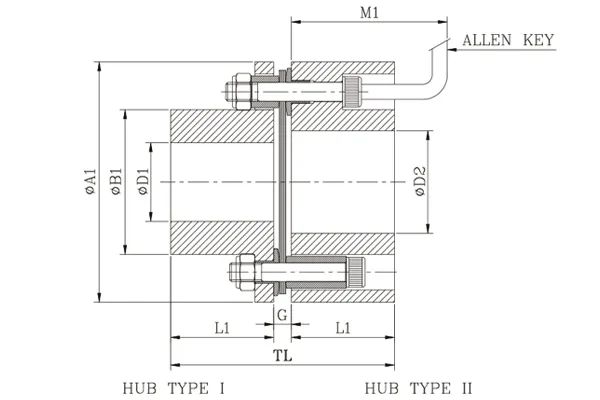 Flexible Disc Coupling Dimensions